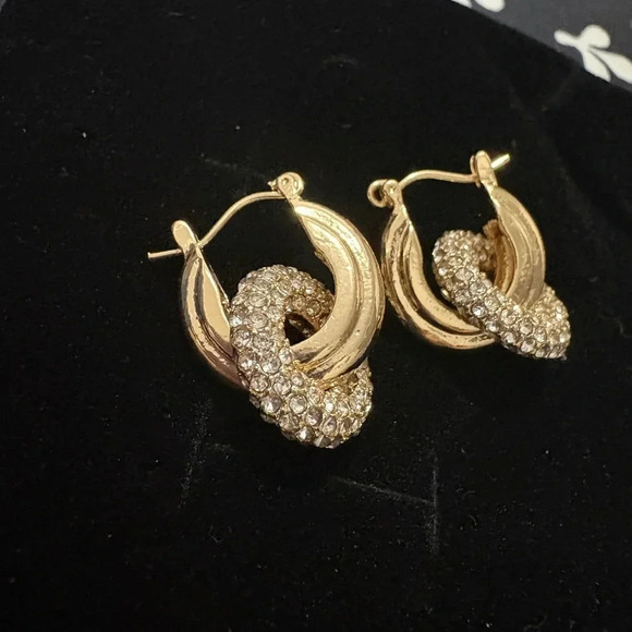 Hoop zircon earrings - Picture 2 of 4